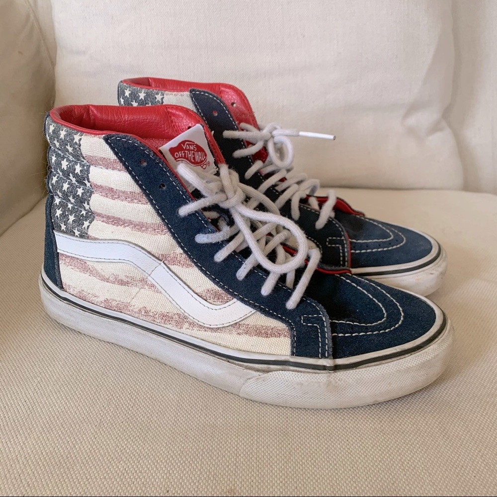 Vans High Tops American Flag Print